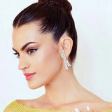 Green X Earring for Women