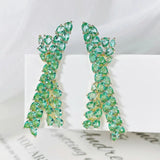 Green X Earring for Women