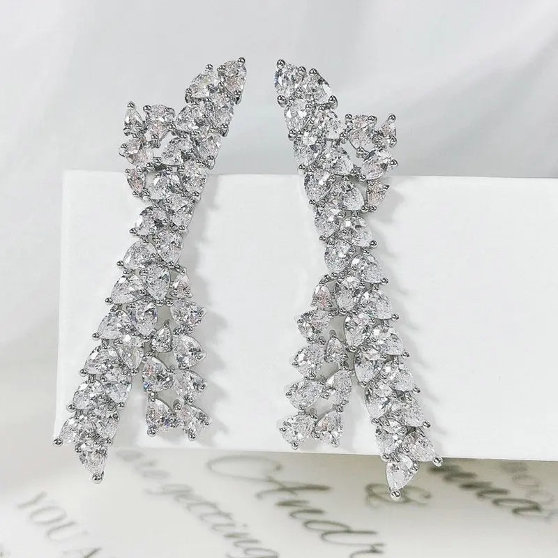 Green X Earring for Women