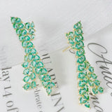 Green X Earring for Women