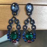 Yellow Cubic Zirconia Dangling Earrings for Women