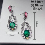 Yellow Cubic Zirconia Dangling Earrings for Women