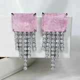Green Tassel Earring for Women