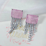 Green Tassel Earring for Women
