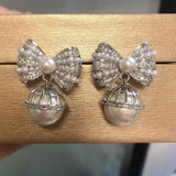 Knot Pearl Earrings for Women
