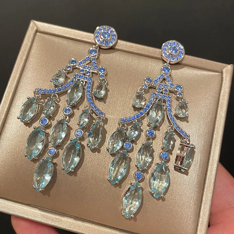 Light Tassel Drop Earring for Women Wedding