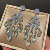 Light Tassel Drop Earring for Women Wedding