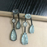 Long Zircon Tassel Drop Earrings for Women