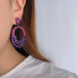 Red & Purple Zircon Earring for Women