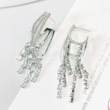 Purple Tassel Long Earrings Women