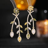 Small Flower Tassel Earring Wedding Women