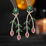 Small Flower Tassel Earring Wedding Women