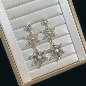 Snow Flake Earring Women Christmas Jewelry