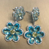Summer Pink Yellow Flower Drop Earrings Women