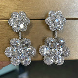 Summer Pink Yellow Flower Drop Earrings Women