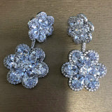 Summer Pink Yellow Flower Drop Earrings Women