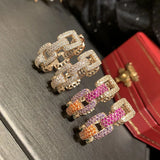 Zirconia Chain Punk Earring for Women