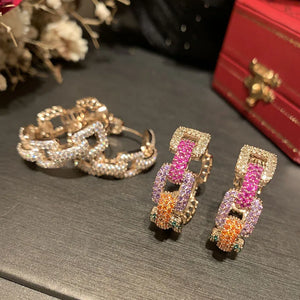 Zirconia Chain Punk Earring for Women