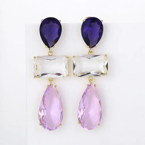 Purple Drop Earring Wedding Jewelry Gift