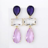 Purple Drop Earring Wedding Jewelry Gift