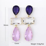 Purple Drop Earring Wedding Jewelry Gift