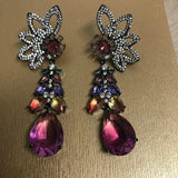 Golden Flower Long Drop Earring for Women