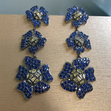 Purple Flower Earrings for Women