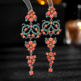 Long Yellow Tassel Earrings for Women