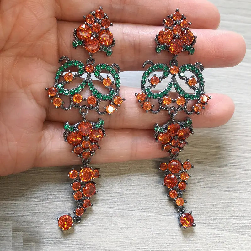 Long Yellow Tassel Earrings for Women