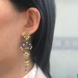 Long Yellow Tassel Earrings for Women