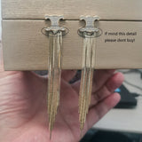 Shinning Triomphe French Metal Style Tassel Earrings
