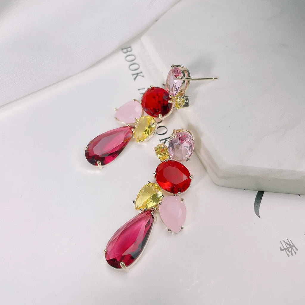 Zircon Drop Earrings for Wedding or Party