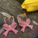 Purple Knowt & Yellow Zircon Earring for Women