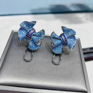 Royal Knot Stud Earring with Lock