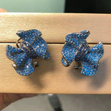 Royal Knot Stud Earring with Lock
