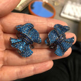 Royal Knot Stud Earring with Lock