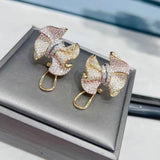 Royal Knot Stud Earring with Lock