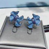 Royal Knot Stud Earring with Lock