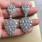 Vintage Clear & Yellow CZ Earrings for Women