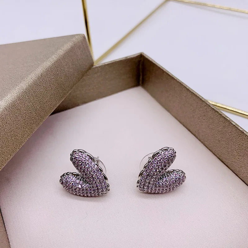 Pink V Balloon Earring for Women