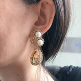 Yellow Zirconia Earrings for Women