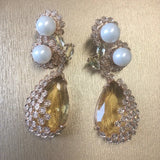 Yellow Zirconia Earrings for Women