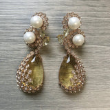 Yellow Zirconia Earrings for Women