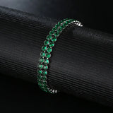 Green Cubic Zirconia Women Bracelet