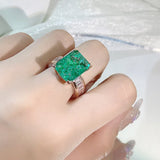 Bing Paraiba Gemstone Ring Rose Jewelry Promise Lover