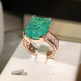 Bing Paraiba Gemstone Ring Rose Jewelry Promise Lover