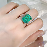Bing Paraiba Gemstone Ring Rose Jewelry Promise Lover