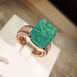 Bing Paraiba Gemstone Ring Rose Jewelry Promise Lover