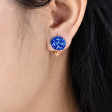 Geometric Resin Ear Clips Crystal Earrings