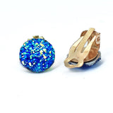 Geometric Resin Ear Clips Crystal Earrings